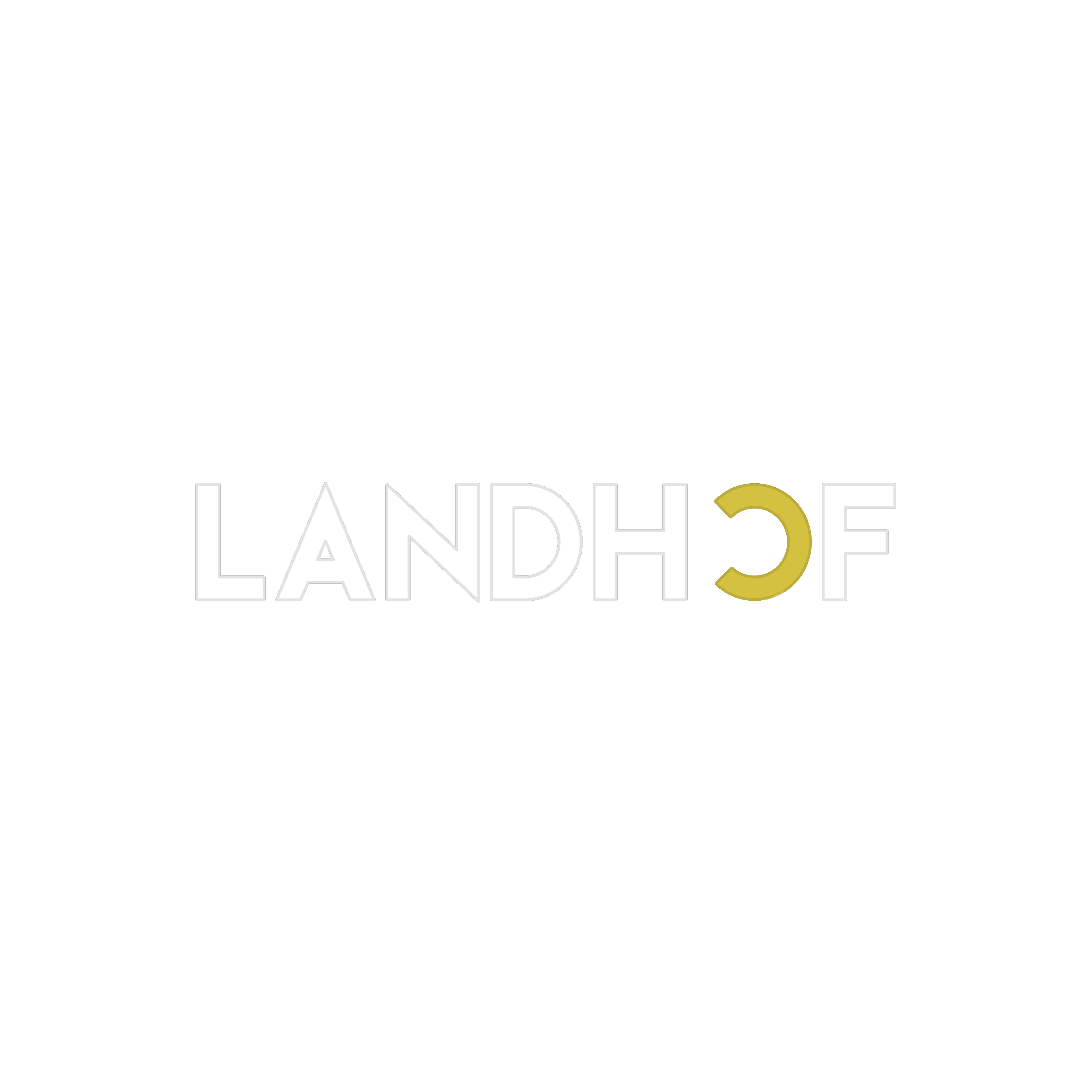 Landhof v2 - Logo schrift white